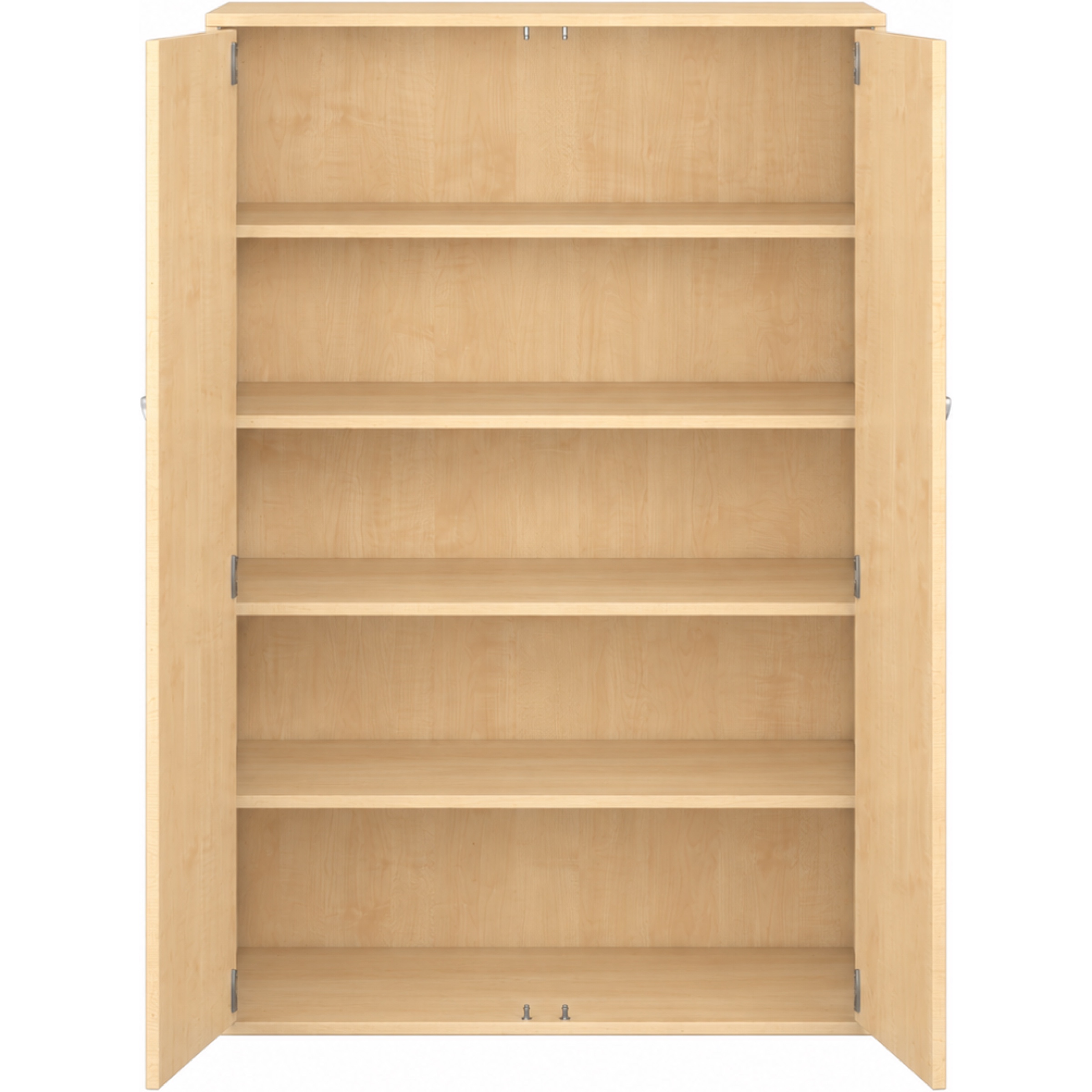 Pureo Kast met dubbele deur decor B 100 x H 150 x D 60 cm in ahorn – aanzicht 3