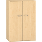 Pureo Muziekkast met 2 rolbodems decor B 100 x H 150 x D 60 cm in ahorn