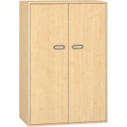 Pureo Muziekkast met 2 rolbodems decor B 100 x H 150 x D 60 cm in ahorn