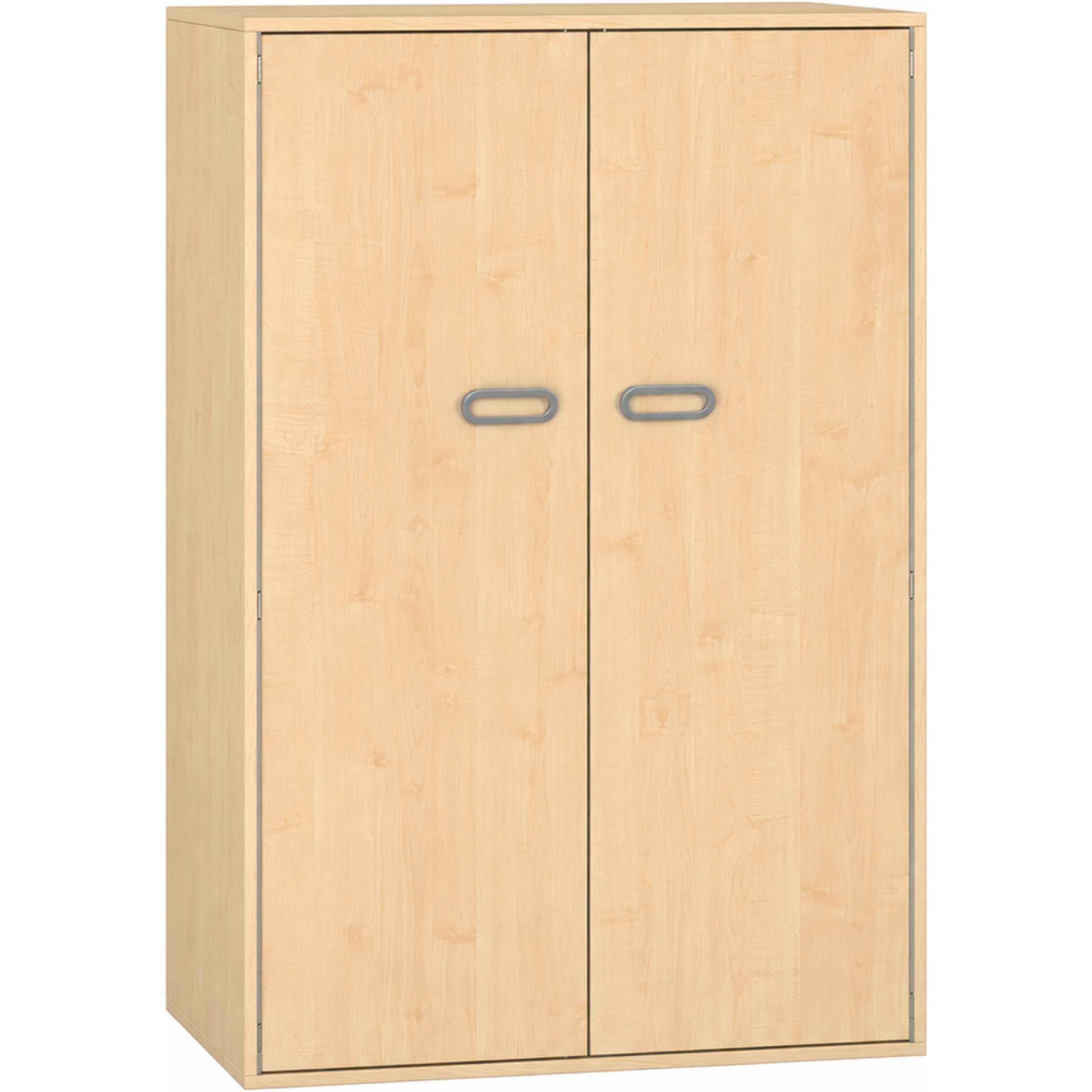Pureo Muziekkast met 2 rolbodems decor B 100 x H 150 x D 60 cm in ahorn
