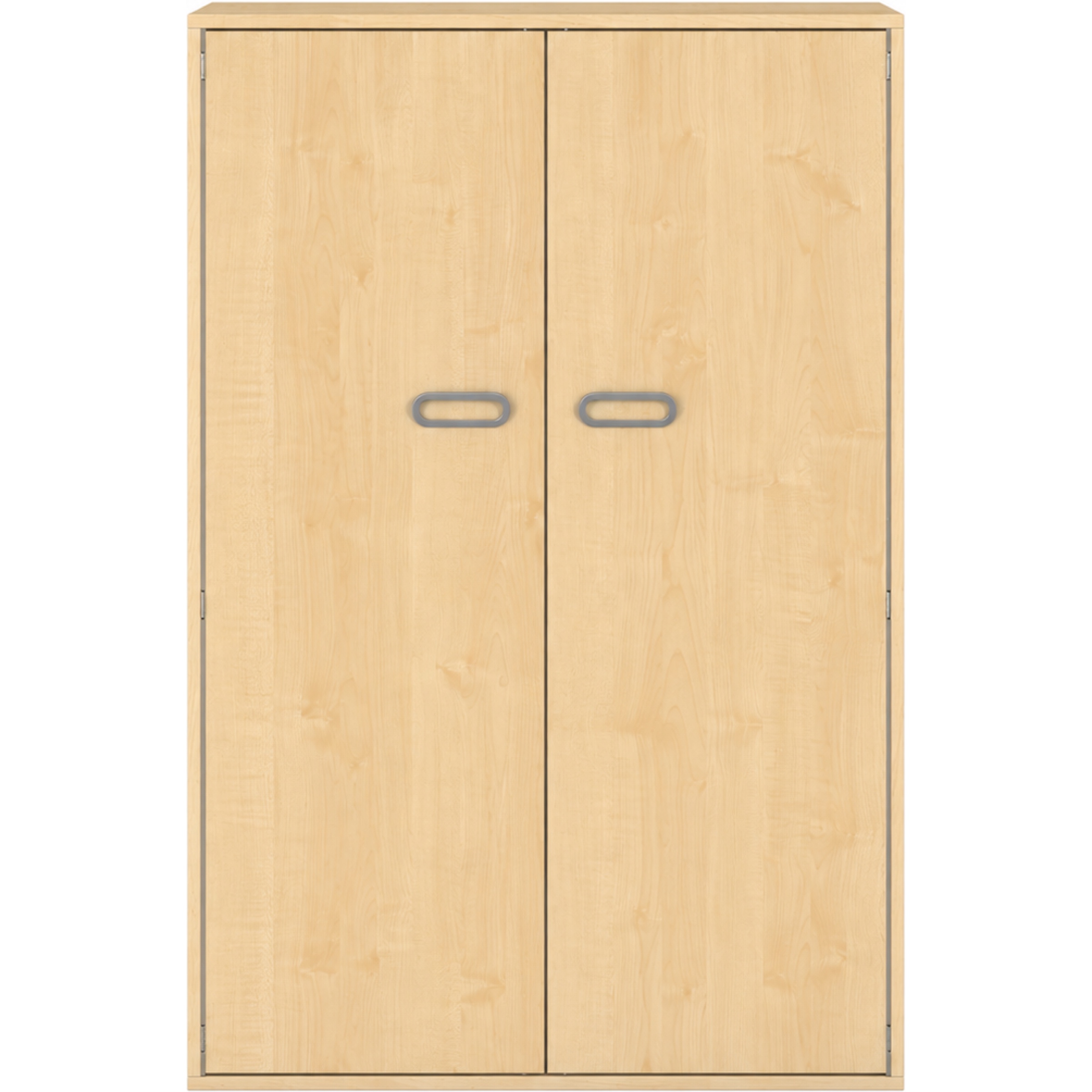 Pureo Muziekkast met 2 rolbodems decor B 100 x H 150 x D 60 cm in ahorn – aanzicht 2