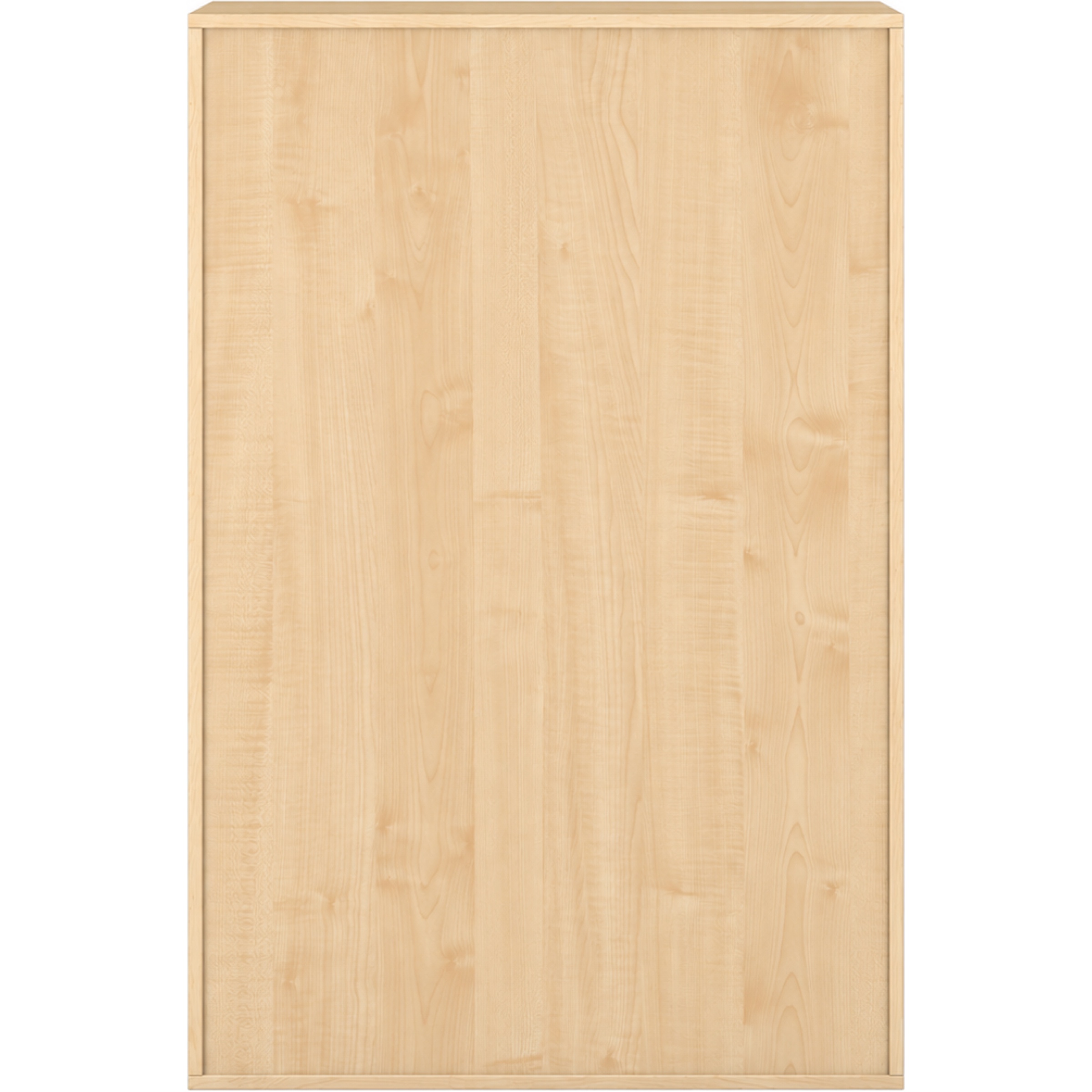 Pureo Muziekkast met 2 rolbodems decor B 100 x H 150 x D 60 cm in ahorn – aanzicht 4