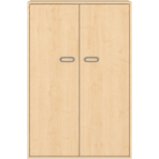 Pureo Gymnastiek kast decor B 100 x H 150 x D 60 cm in ahorn – aanzicht 2