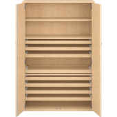 Pureo Puzzelkast decor B 100 x H 150 x D 60 cm in ahorn – aanzicht 3