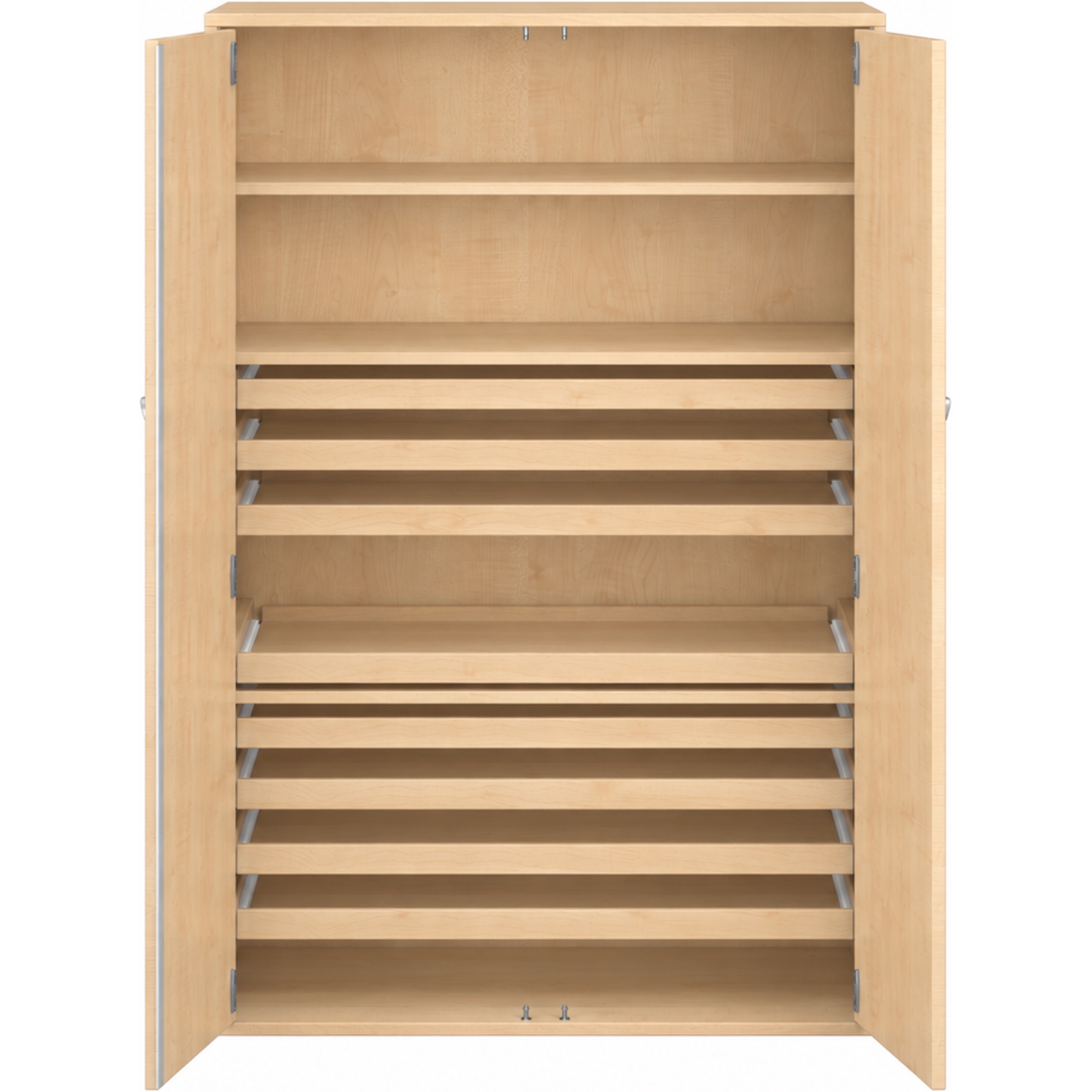 Pureo Puzzelkast decor B 100 x H 150 x D 60 cm in ahorn – aanzicht 3