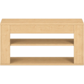 Pureo Kast open decor B 100 x H 50 x D 42 cm in ahorn – aanzicht 3