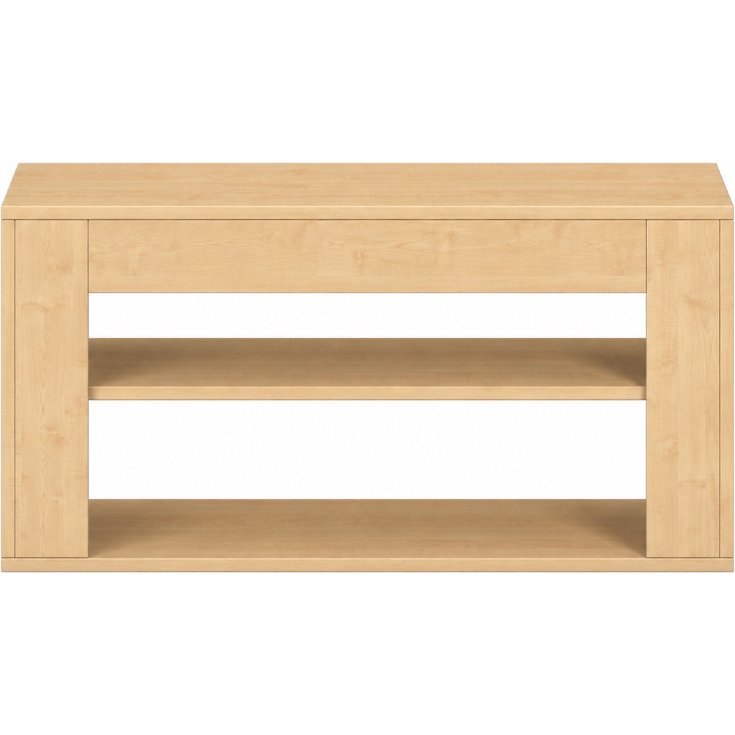 Pureo Kast open decor B 100 x H 50 x D 42 cm in ahorn – aanzicht 3