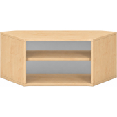 Pureo Kast 60° open decor B 96,4 x H 37,5 x D 43,7 cm in ahorn – aanzicht 3