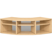 Pureo Kast 90° open decor B 136,4 x H 37,5 x D 57,1 cm in ahorn – aanzicht 2