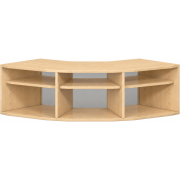 Pureo Kast 90° open decor B 136,4 x H 37,5 x D 57,1 cm in ahorn – aanzicht 2