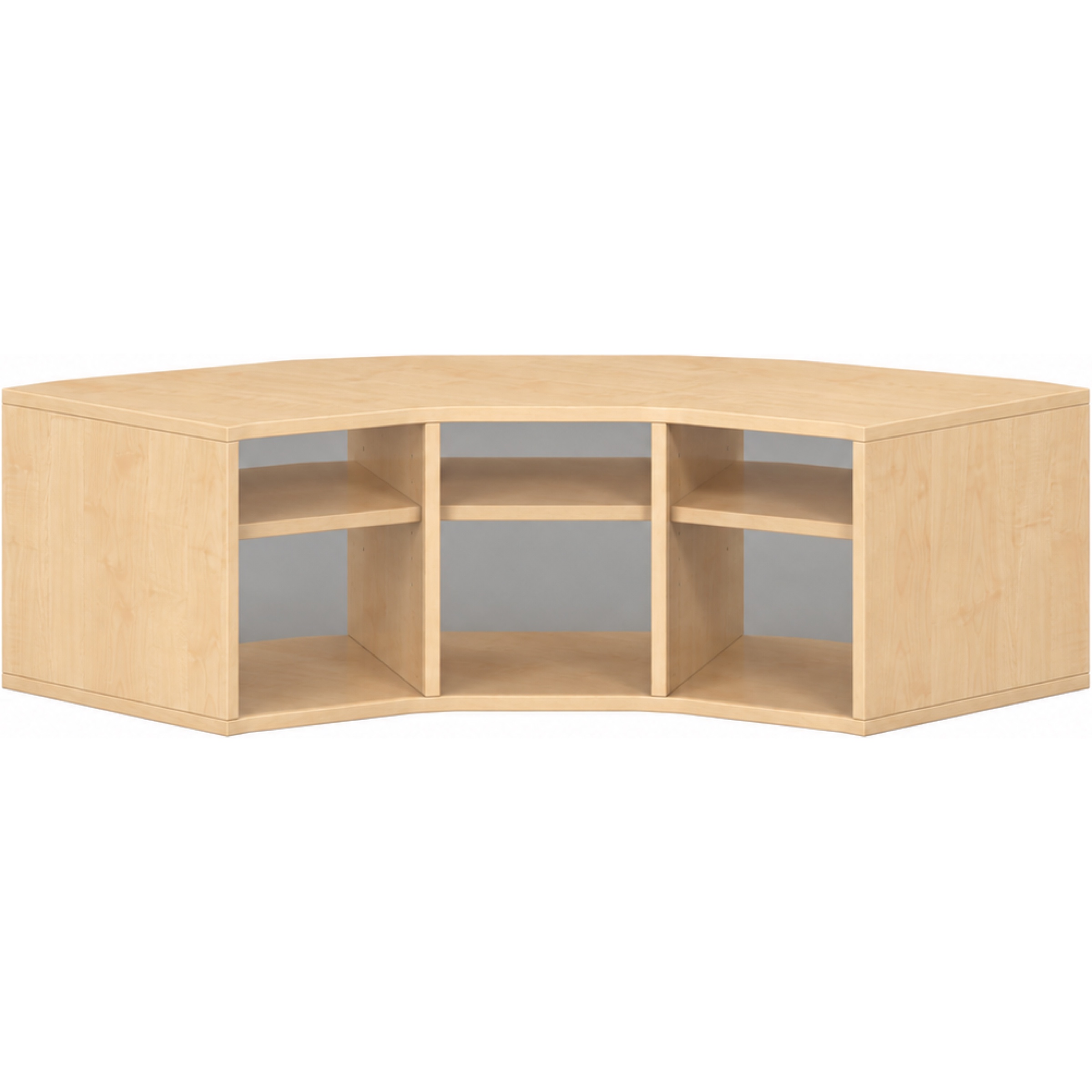 Pureo Kast 90° open decor B 136,4 x H 37,5 x D 57,1 cm in ahorn – aanzicht 3