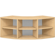 Pureo Kast 90° open decor B 136,4 x H 50 x D 57,1 cm in ahorn – aanzicht 2