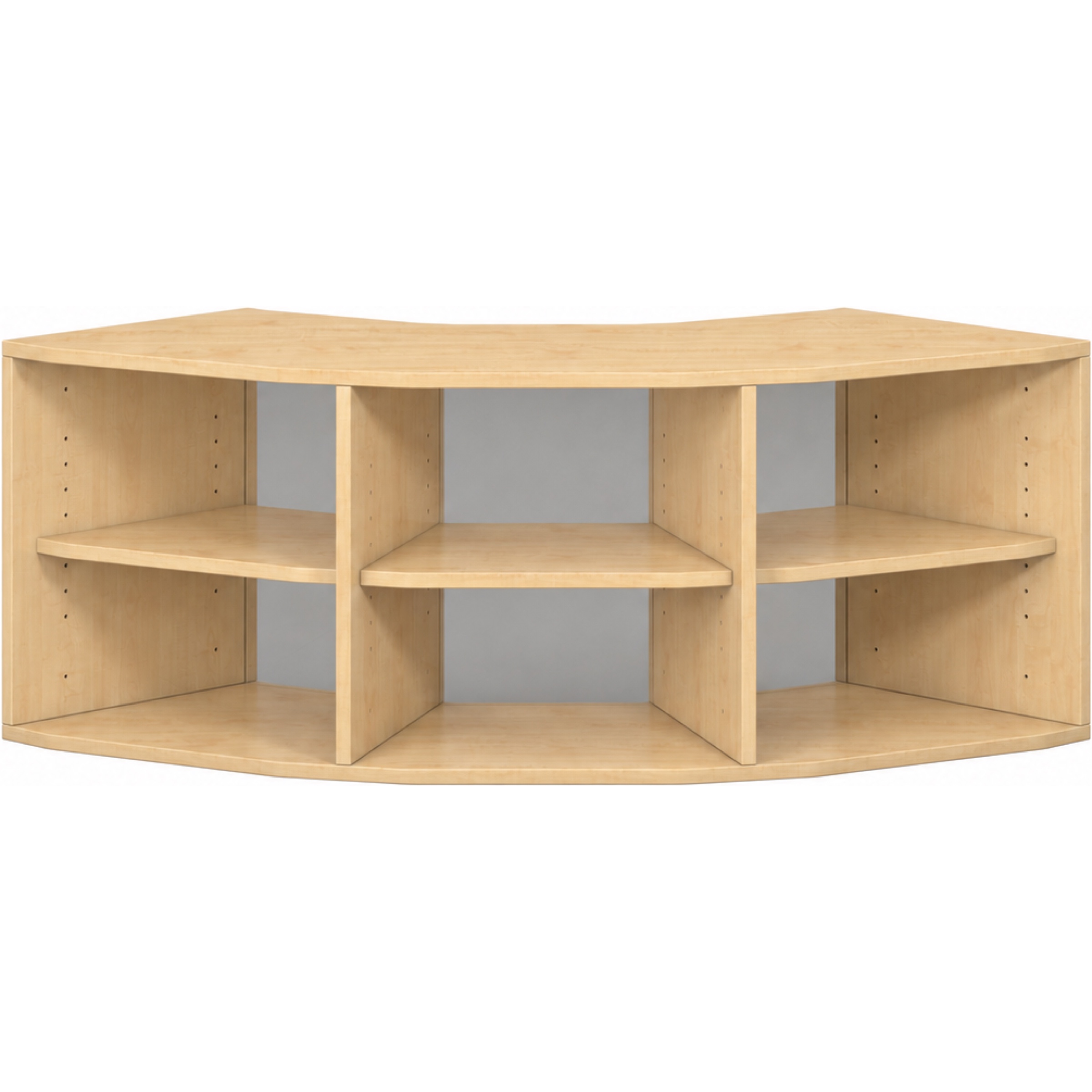 Pureo Kast 90° open decor B 136,4 x H 50 x D 57,1 cm in ahorn – aanzicht 2