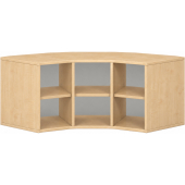 Pureo Kast 90° open decor B 136,4 x H 50 x D 57,1 cm in ahorn – aanzicht 3