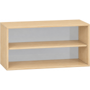 Pureo Schappenkast acryl open decor B 100 x D 42 x H 50 cm in ahorn