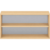 Pureo Schappenkast acryl open decor B 100 x D 42 x H 50 cm in ahorn – aanzicht 2