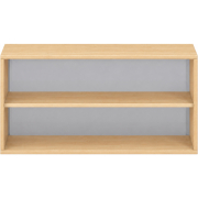 Pureo Schappenkast acryl open decor B 100 x D 42 x H 50 cm in ahorn – aanzicht 2