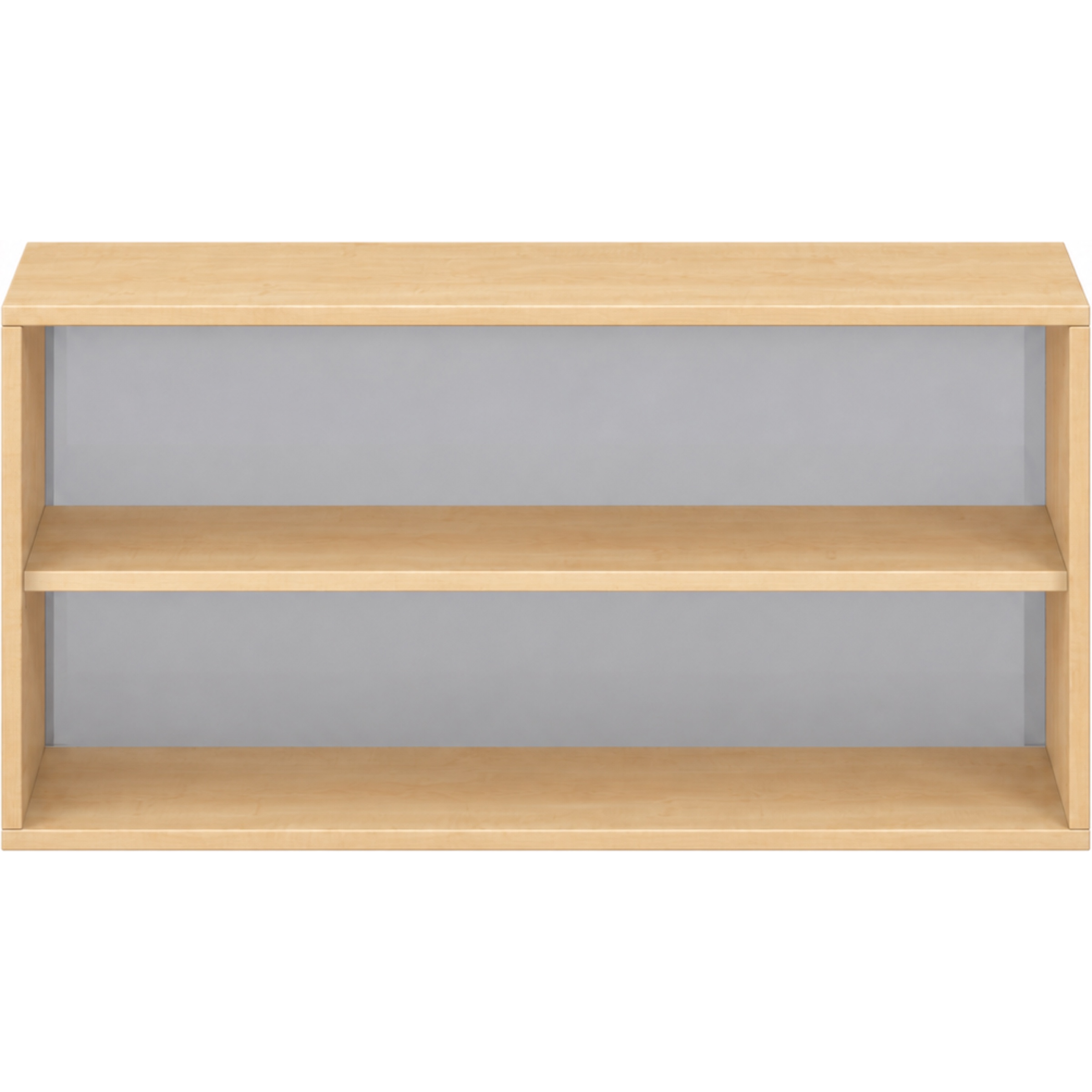 Pureo Schappenkast acryl open decor B 100 x D 42 x H 50 cm in ahorn – aanzicht 2