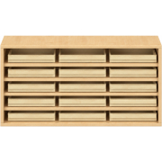 Pureo Eigendomskast decor B 100 x D 42 x H 50 cm in ahorn – aanzicht 2