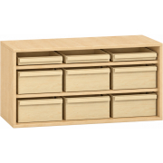 Pureo Materiaalkast decor B 100 x D 42 x H 50 cm in ahorn