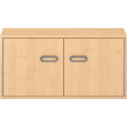Pureo Kast met dubbele deur decor B 100 x H 50 x D 42 cm in ahorn – aanzicht 2