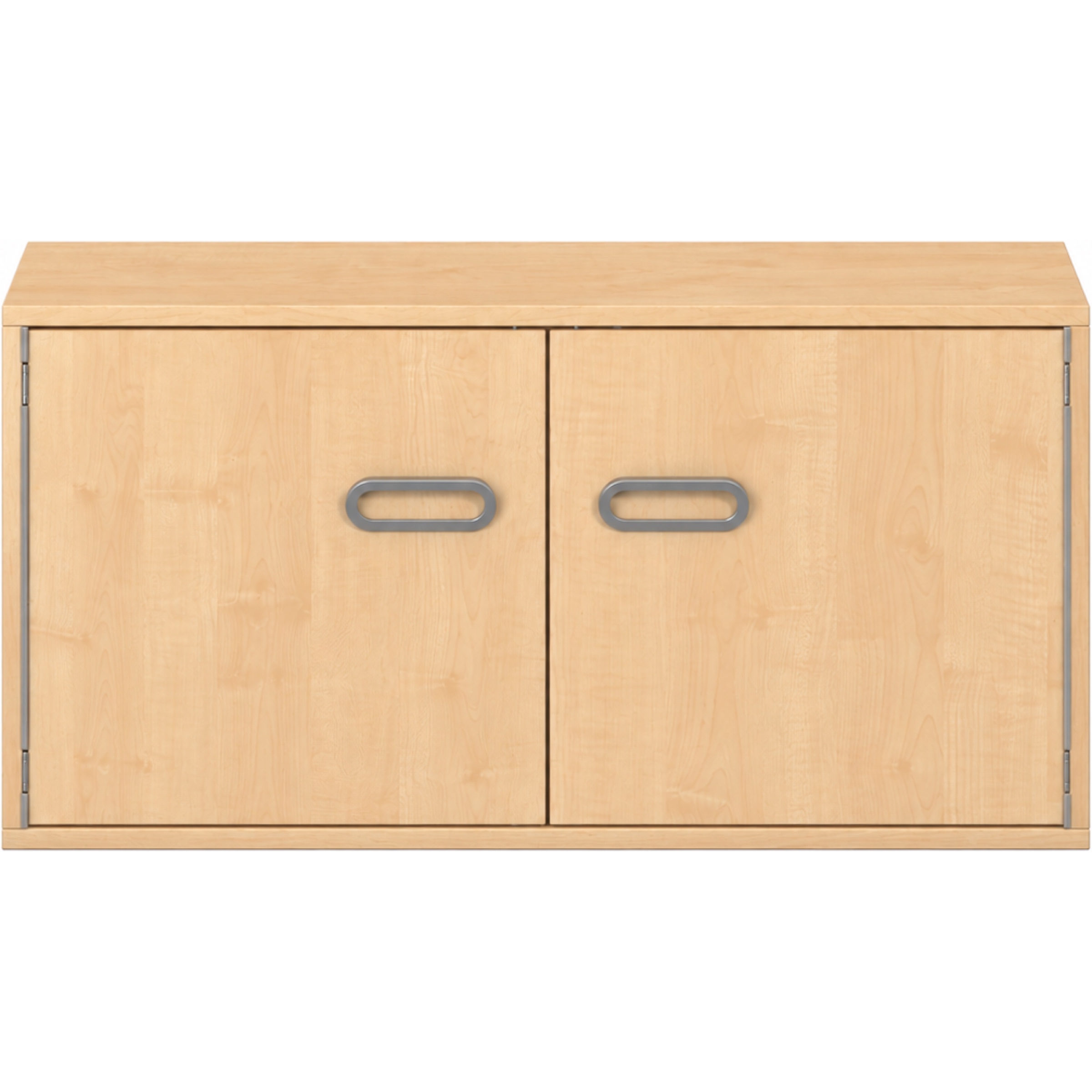 Pureo Kast met dubbele deur decor B 100 x H 50 x D 42 cm in ahorn – aanzicht 2