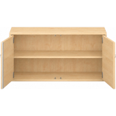 Pureo Kast met dubbele deur decor B 100 x H 50 x D 42 cm in ahorn – aanzicht 3