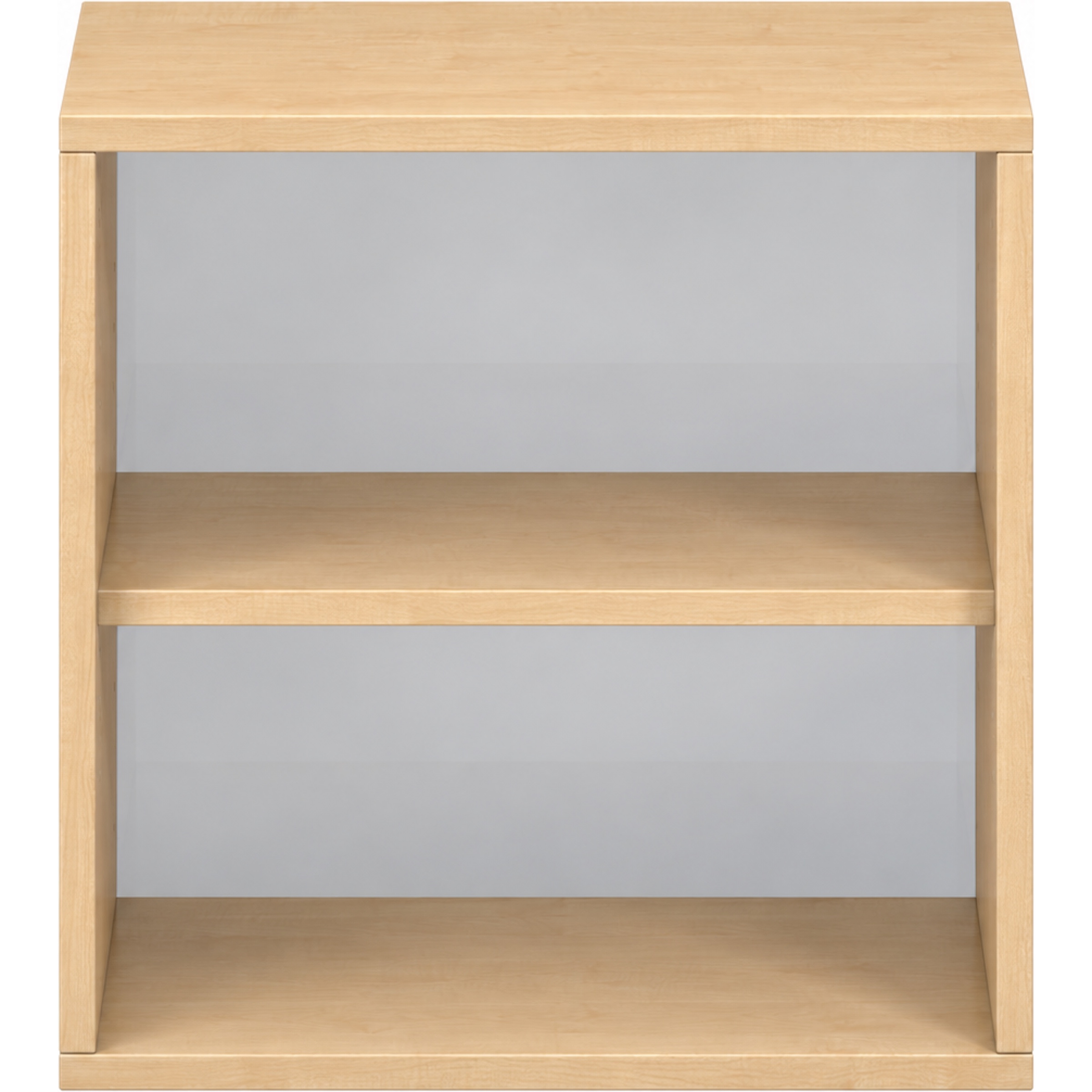 Pureo Schappenkast acryl open decor B 50 x D 42 x H 50 cm in ahorn – aanzicht 2