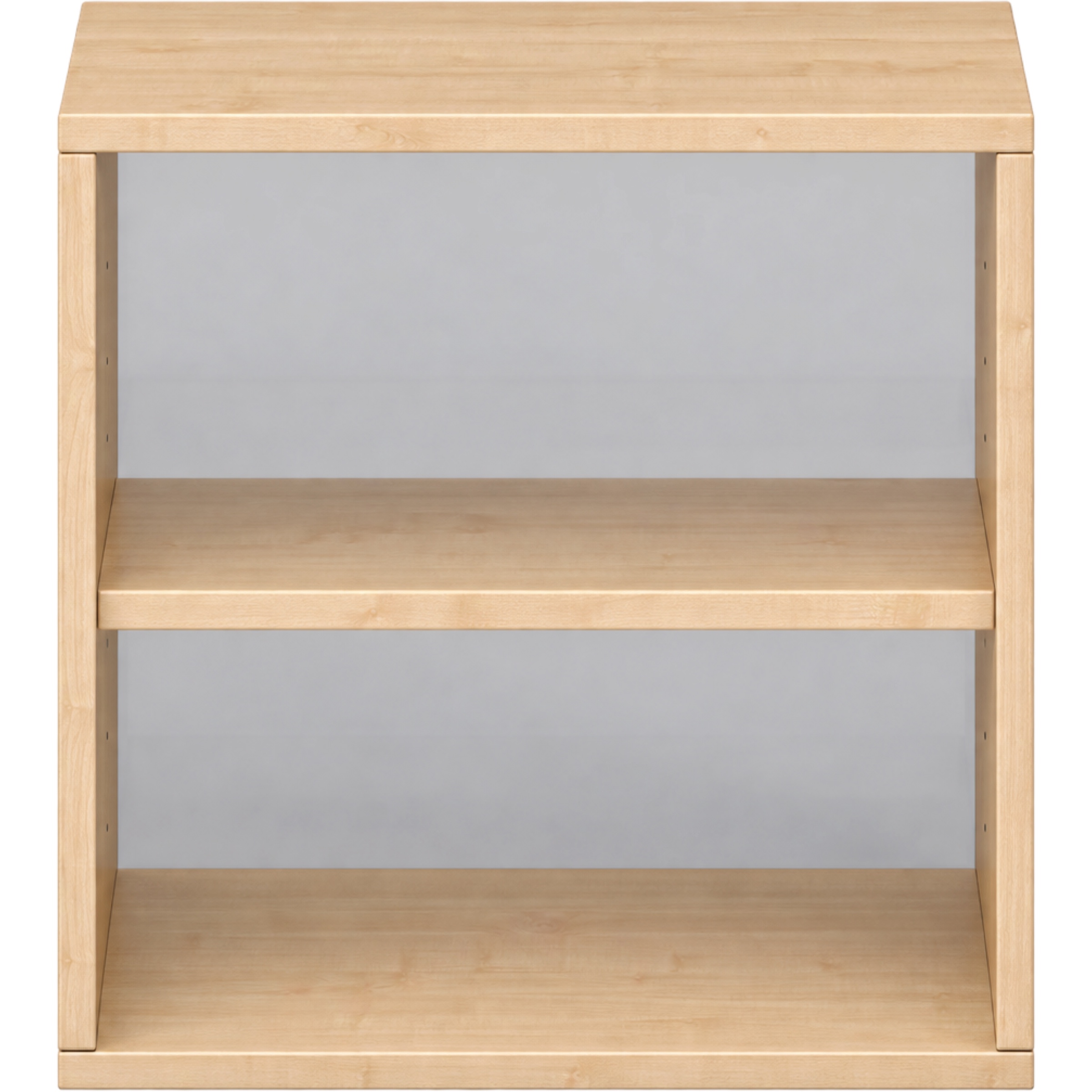 Pureo Schappenkast acryl open decor B 50 x D 42 x H 50 cm in ahorn – aanzicht 3