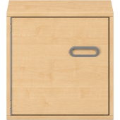 Pureo Kast met deur decor B 50 x D 42 x H 50 cm in ahorn – aanzicht 2