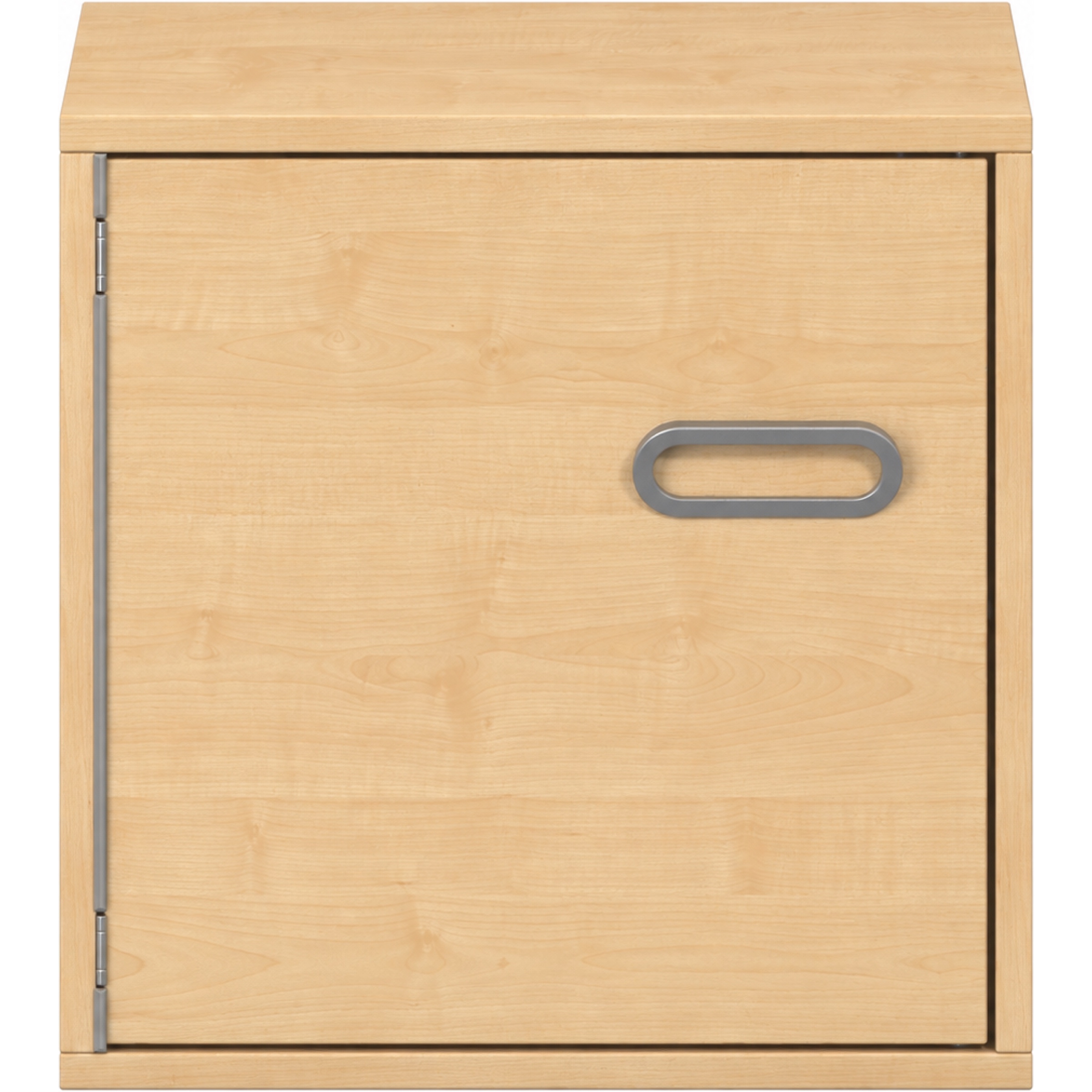 Pureo Kast met deur decor B 50 x D 42 x H 50 cm in ahorn – aanzicht 2