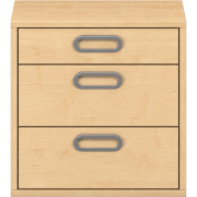 Pureo Lade kast decor B 50 x H 50 x D 42 cm in ahorn – aanzicht 2