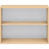 Pureo Schappenkast acryl open decor B 100 x D 42 x H 75 cm in ahorn – aanzicht 2