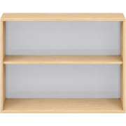 Pureo Schappenkast acryl open decor B 100 x D 42 x H 75 cm in ahorn – aanzicht 2