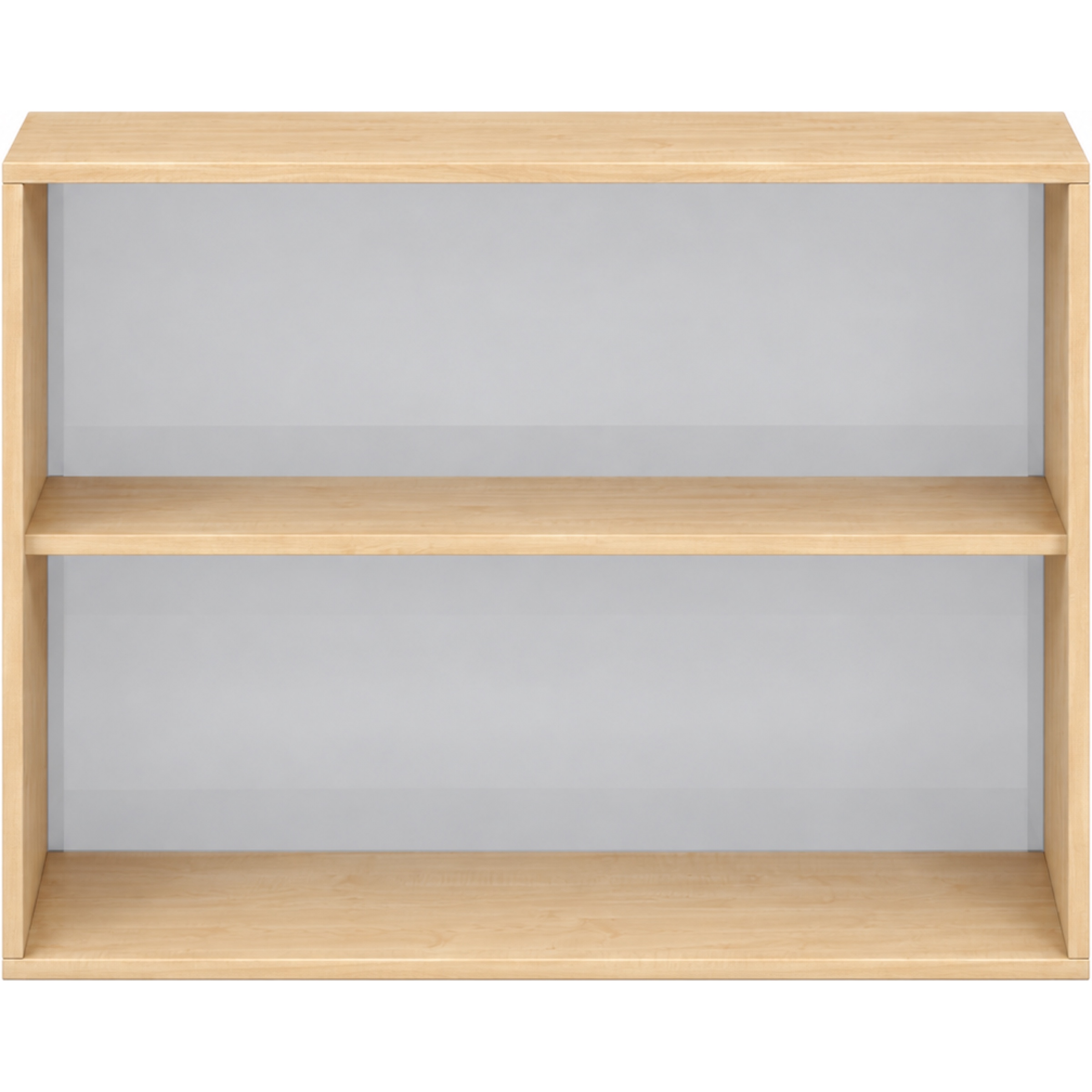 Pureo Schappenkast acryl open decor B 100 x D 42 x H 75 cm in ahorn – aanzicht 2