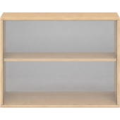 Pureo Schappenkast acryl open decor B 100 x D 42 x H 75 cm in ahorn – aanzicht 3