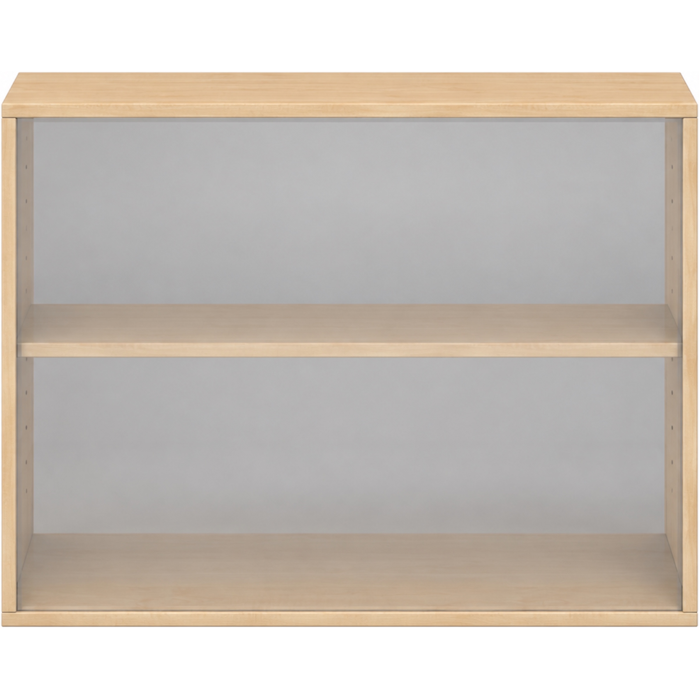 Pureo Schappenkast acryl open decor B 100 x D 42 x H 75 cm in ahorn – aanzicht 3