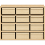 Pureo Materiaalkast decor B 100 x D 42 x H 75 cm in ahorn – aanzicht 2