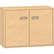 Pureo Kast met dubbele deur decor B 100 x D 42 x H 75 cm in ahorn