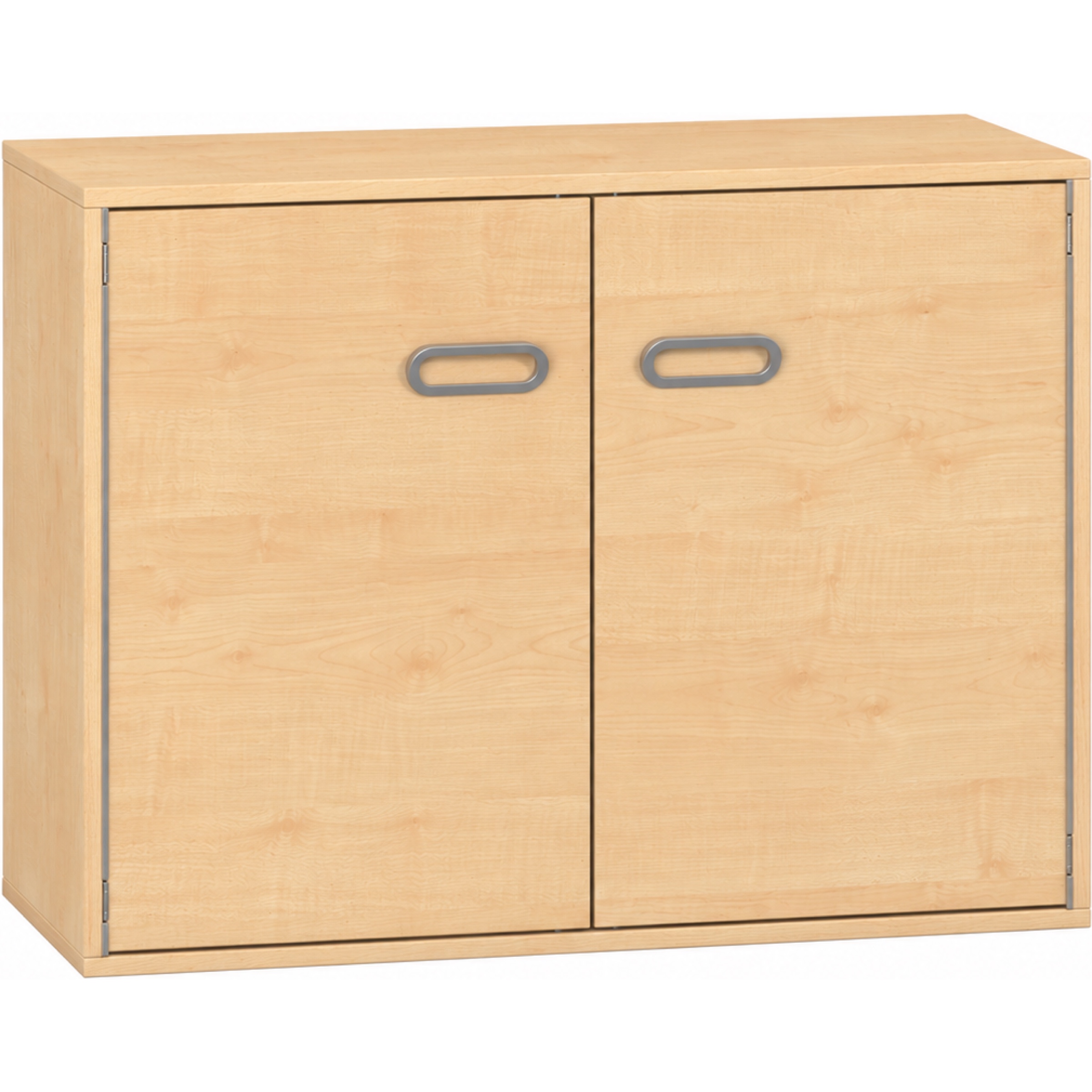 Pureo Kast met dubbele deur decor B 100 x D 42 x H 75 cm in ahorn