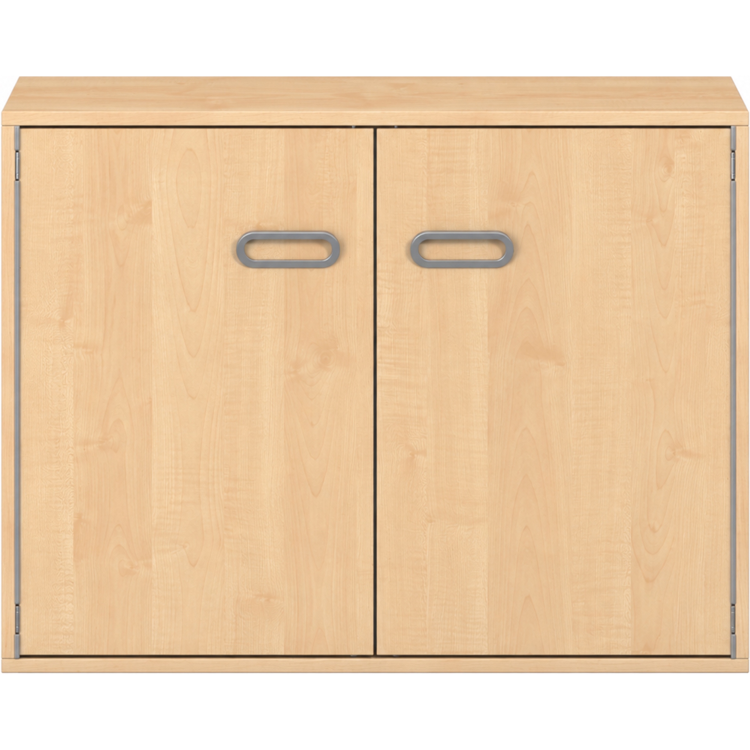 Pureo Kast met dubbele deur decor B 100 x D 42 x H 75 cm in ahorn – aanzicht 2