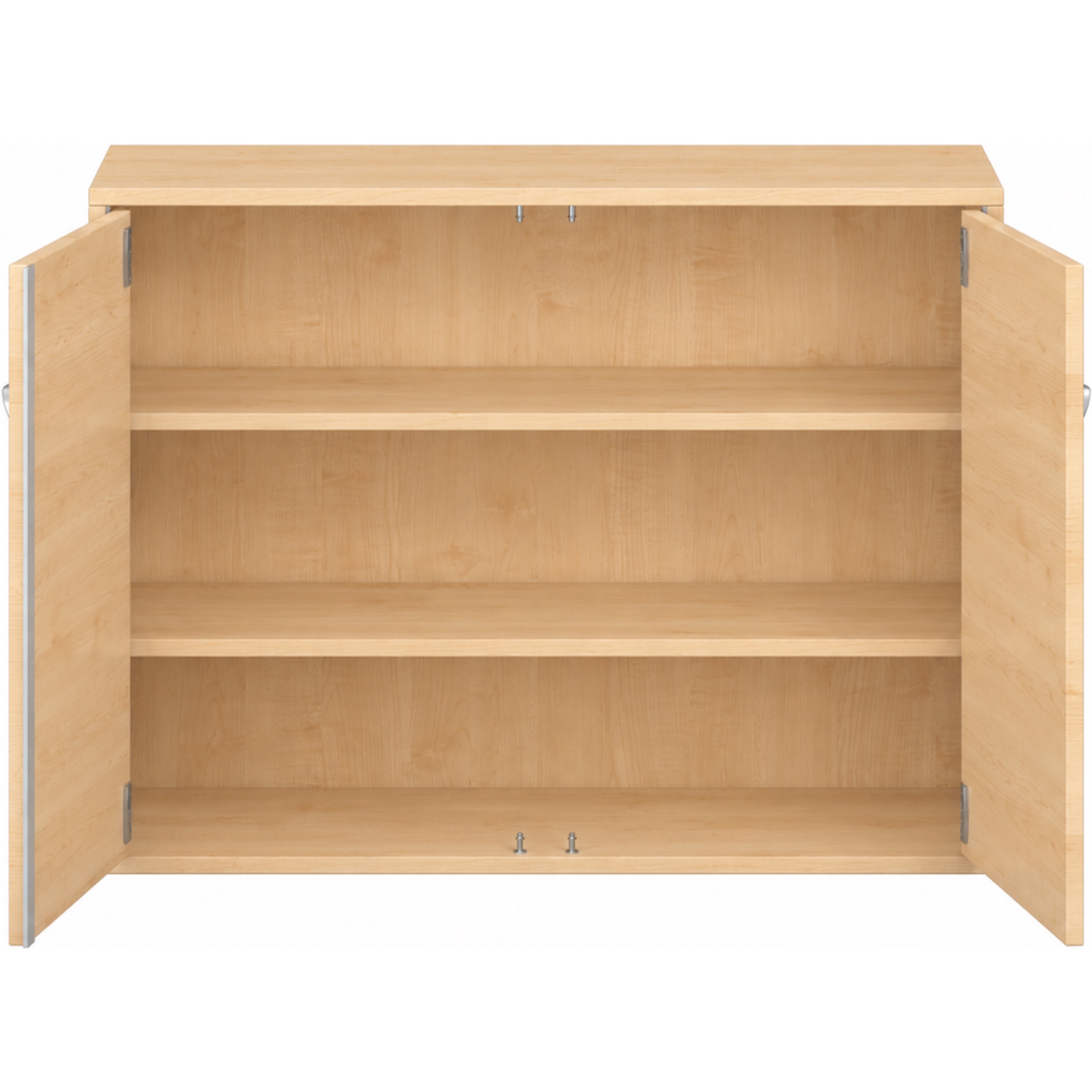 Pureo Kast met dubbele deur decor B 100 x D 42 x H 75 cm in ahorn – aanzicht 3