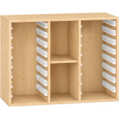 Pureo Kast voor materiaalbakken decor B 100 x D 42 x H 75 cm in ahorn