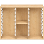 Pureo Kast voor materiaalbakken decor B 100 x D 42 x H 75 cm in ahorn – aanzicht 2