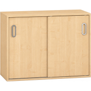 Pureo Kast met schuifdeuren decor B 100 x D 42 x H 75 cm in ahorn