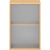 Pureo Schappenkast acryl open decor B 50 x D 42 x H 75 cm in ahorn – aanzicht 3