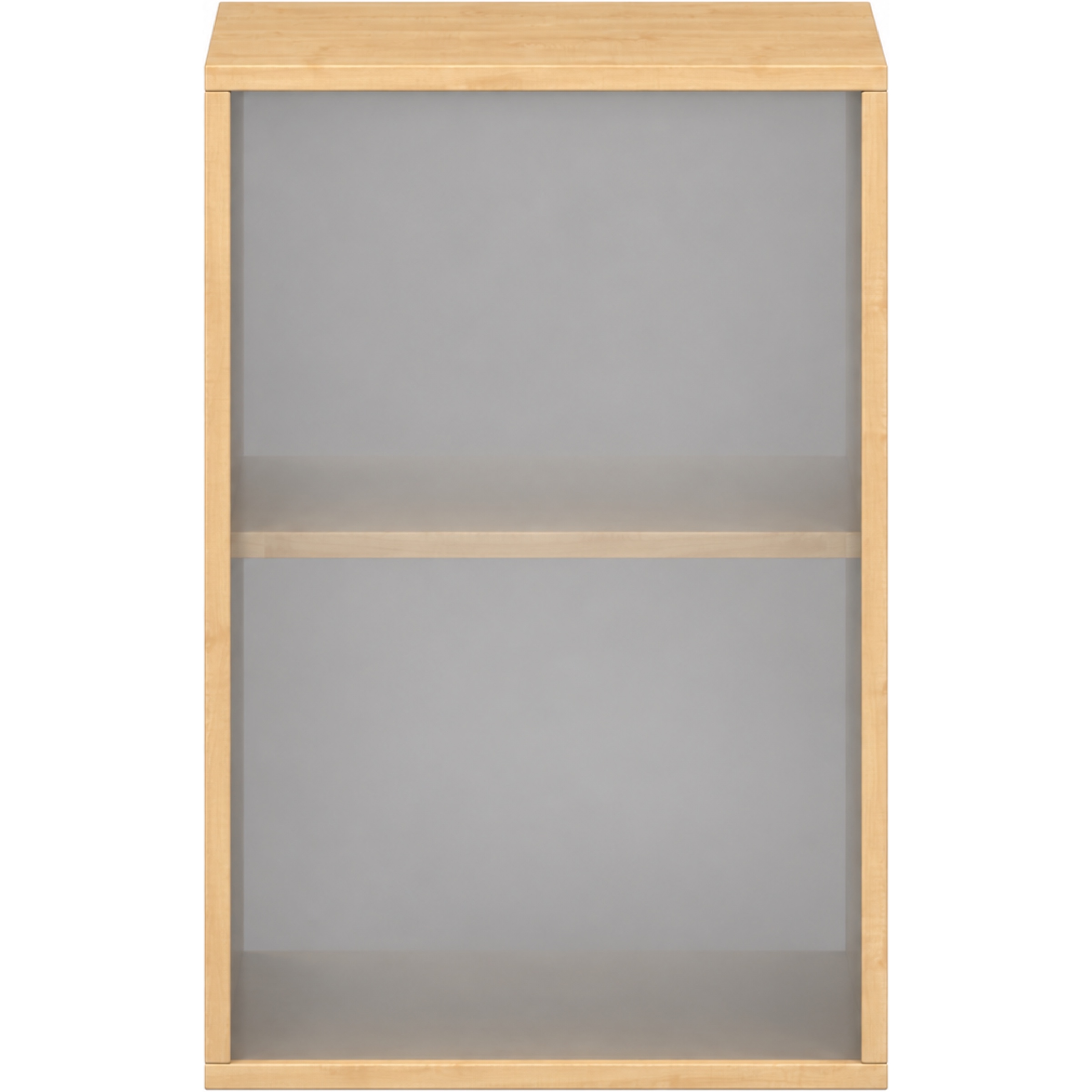 Pureo Schappenkast acryl open decor B 50 x D 42 x H 75 cm in ahorn – aanzicht 3