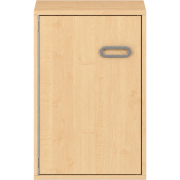 Pureo Kast met deur decor B 50 x D 42 x H 75 cm in ahorn – aanzicht 2