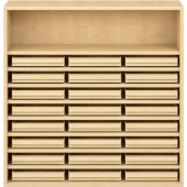Pureo Eigendomskast decor B 100 x D 42 x H 100 cm in ahorn – aanzicht 2
