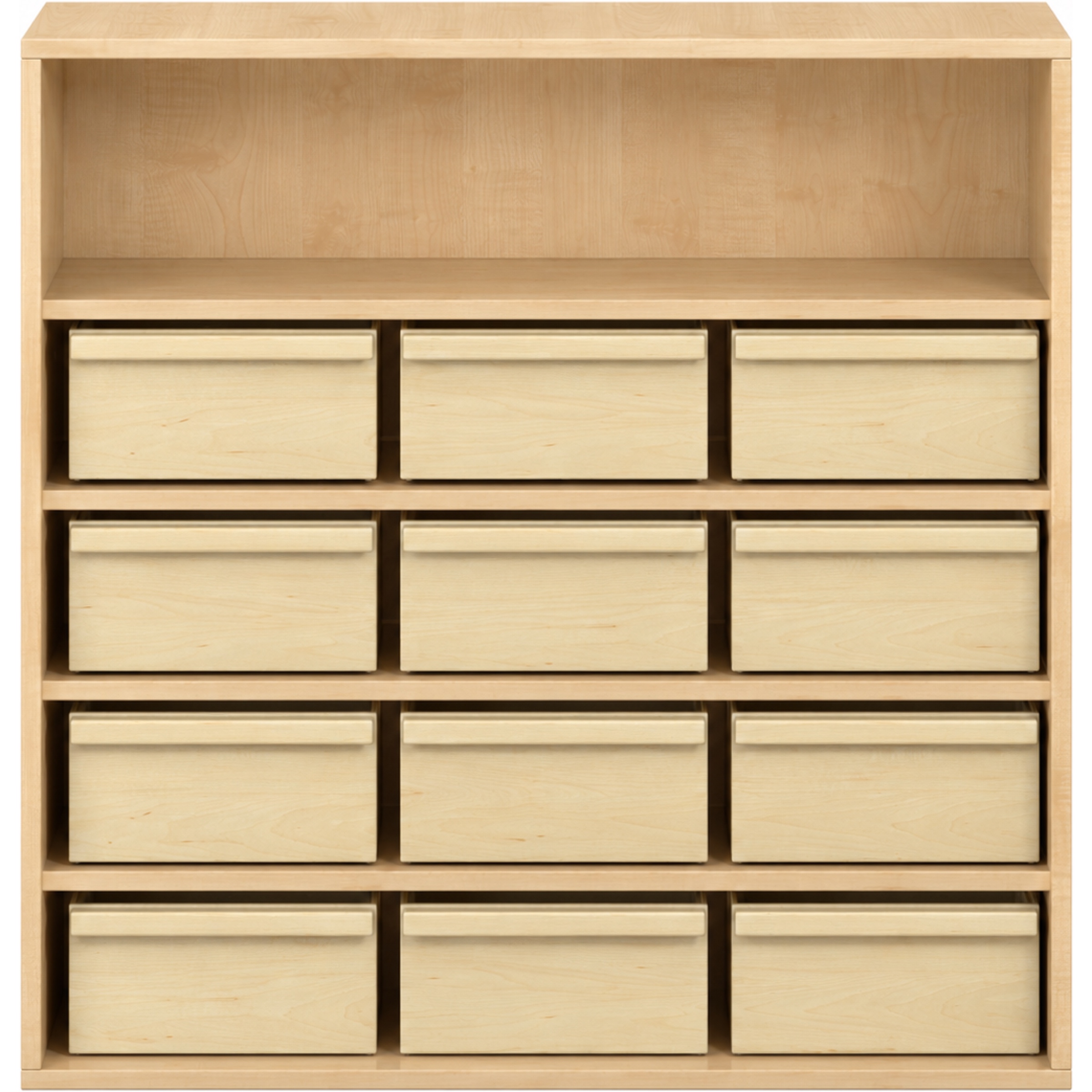 Pureo Materiaalkast decor B 100 x D 42 x H 100 cm in ahorn – aanzicht 2